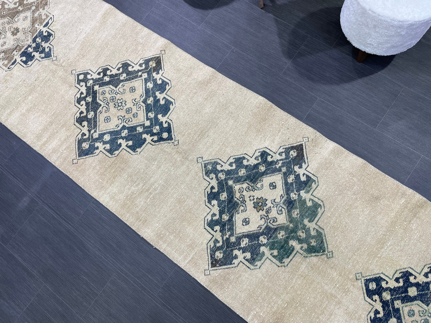 Antique Runner Rug 2.7 x 12.8 Persian Runner Rug Wool Oushak Rug Oushak Runner Rug Long Turkish Runner Rug Kitchen Runner Rug Hallway Runner