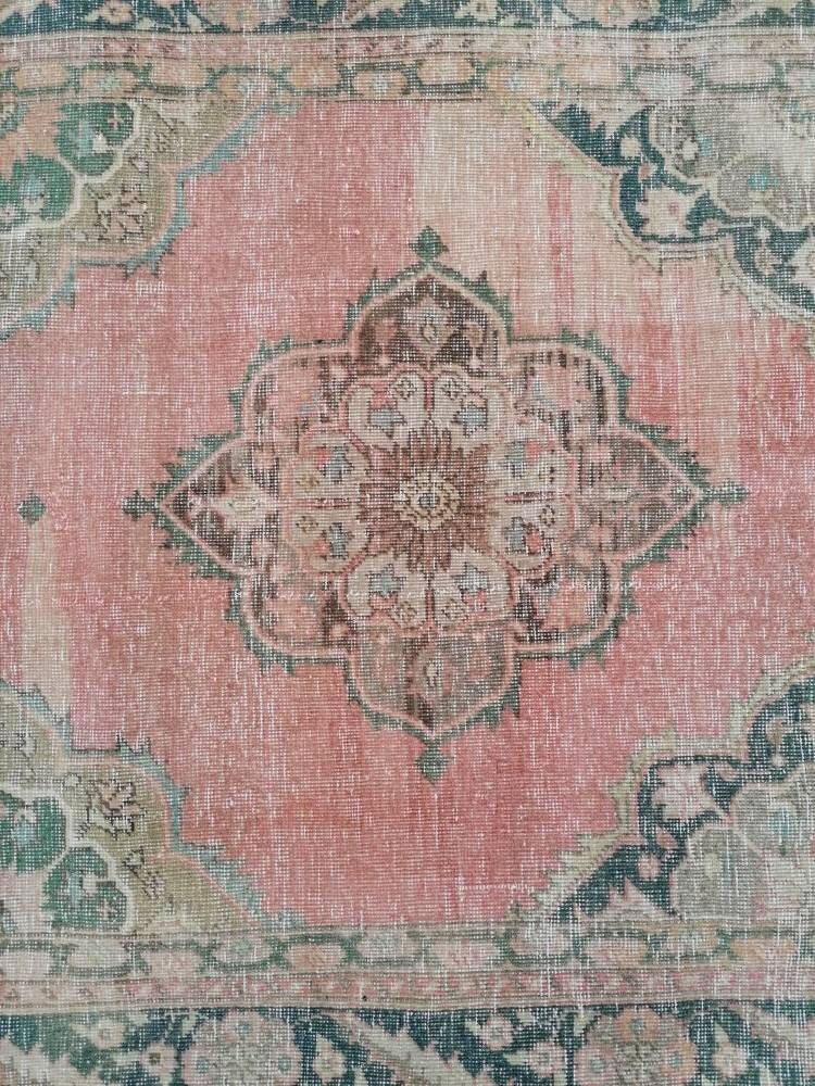 4'6x10'5 hallway wool runner, vintage turkish runner rug, vintage handmade runner rug, kitchen runner, oushak runner