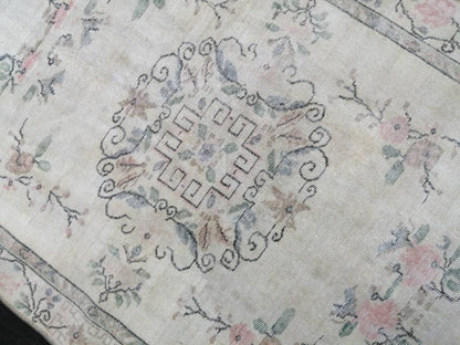 MUTED Rug, 5 x 8.6 Vintage Hand Made Rug, Oushak Rug, Faded Rustic Rug, ORIENTAL Rug, Turkish Rug, Farmhouse Rug, Vintage Persian rug