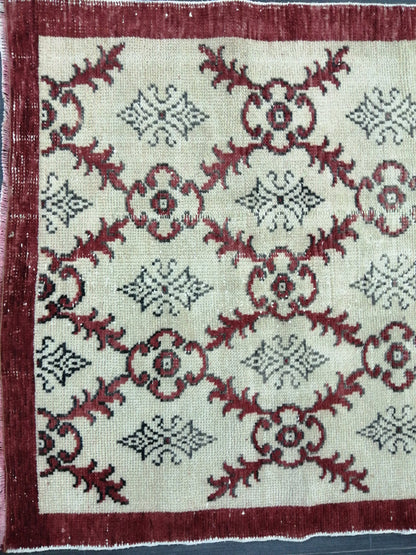 Oushak Runner Rug 6.7 x 3 Vintage Runner Rug Hallway Runner Rug Oriental Runner Kitchen Runner Rug Wool Runner Rug