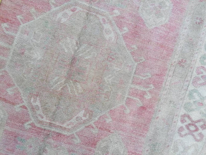 5 x 10.6 Vintage runner, oushak rug, hallway runner - handmade wool rug, kitchen runner rug,