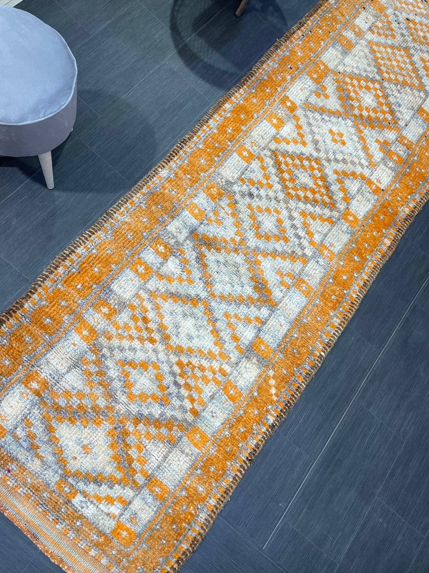 MUTED Staircase Runner Rug, 3.2 x 13.2 Vintage Turkish Runner, XL Vintage Oriental Runner Rug, Oushak Runner Rug, Plush Soft Wool Runner