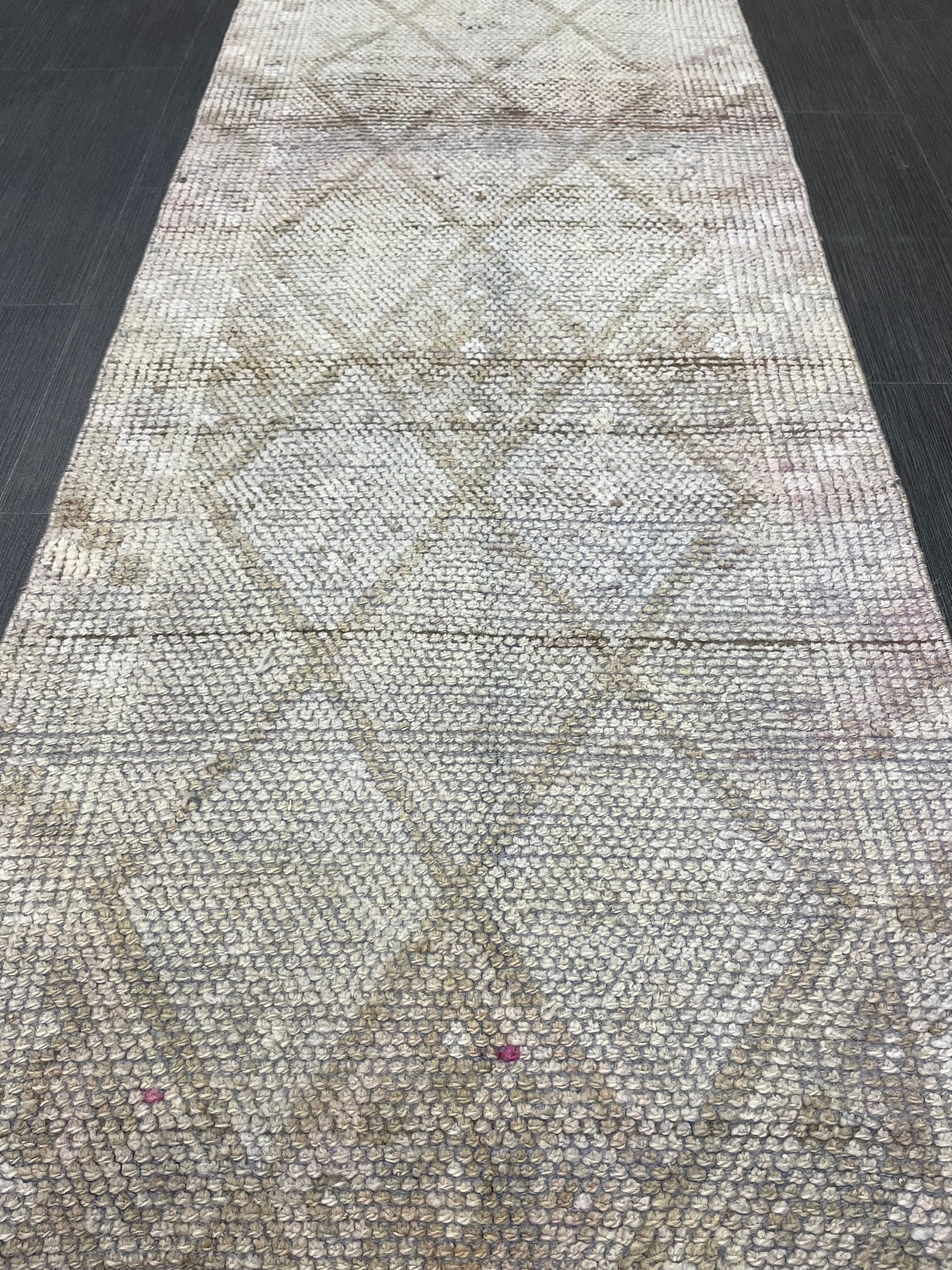 Muted Runner Rug Turkish 2.3 x 8.8 Runner Rug Vintage Runner Rug Hallway Runner Rug Kitchen Runner Rug Wool Runner Handmade Runner Rug