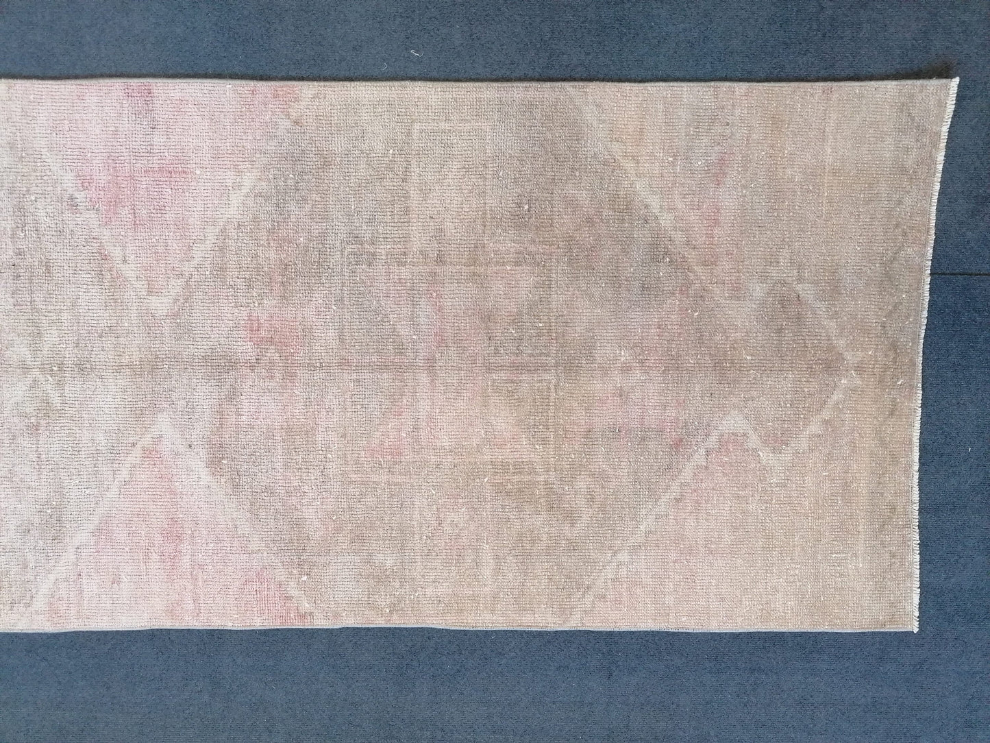 3x12 runner rug,vintage rug,knotted oushak rug,hallway handmade runner