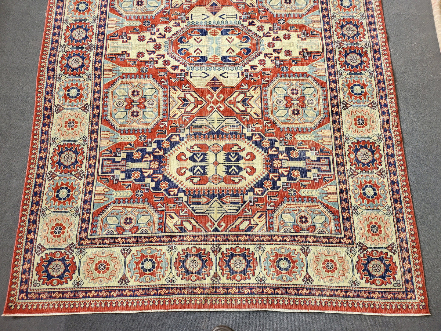 Large OUSHAK RUG, TURKISH 6.5 x 9.3 Oushak Rug, Vintage Rug Low Wool Pile Persian Rug Handmade Rug living room Rug loom rug wholesale rugs