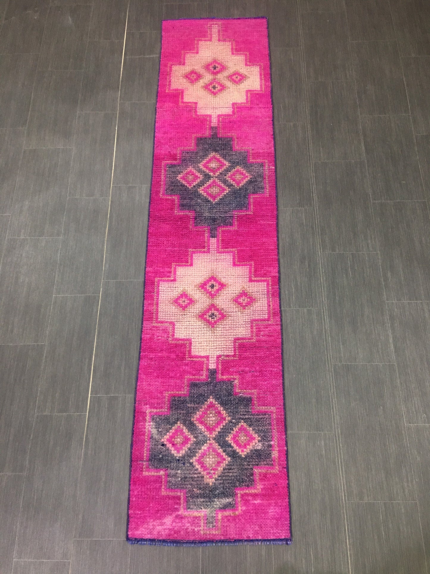 Hand Knotted Runner Rug 2 x 8.5 Turkish Runner Rug Vintage Runner Rug Hallway Runner Rug Kitchen Runner Rug Wool Runner Rug Wool Oushak Rug