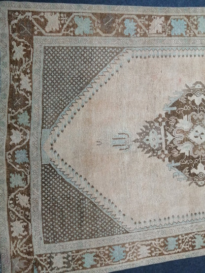 12.2 x 4.10 Oushak Runner Rug Turkish Runner Rug Vintage Runner Rug Muted Runner Rug Kitchen Runner Rug Wool Runner Rug Wool Oushak Rug