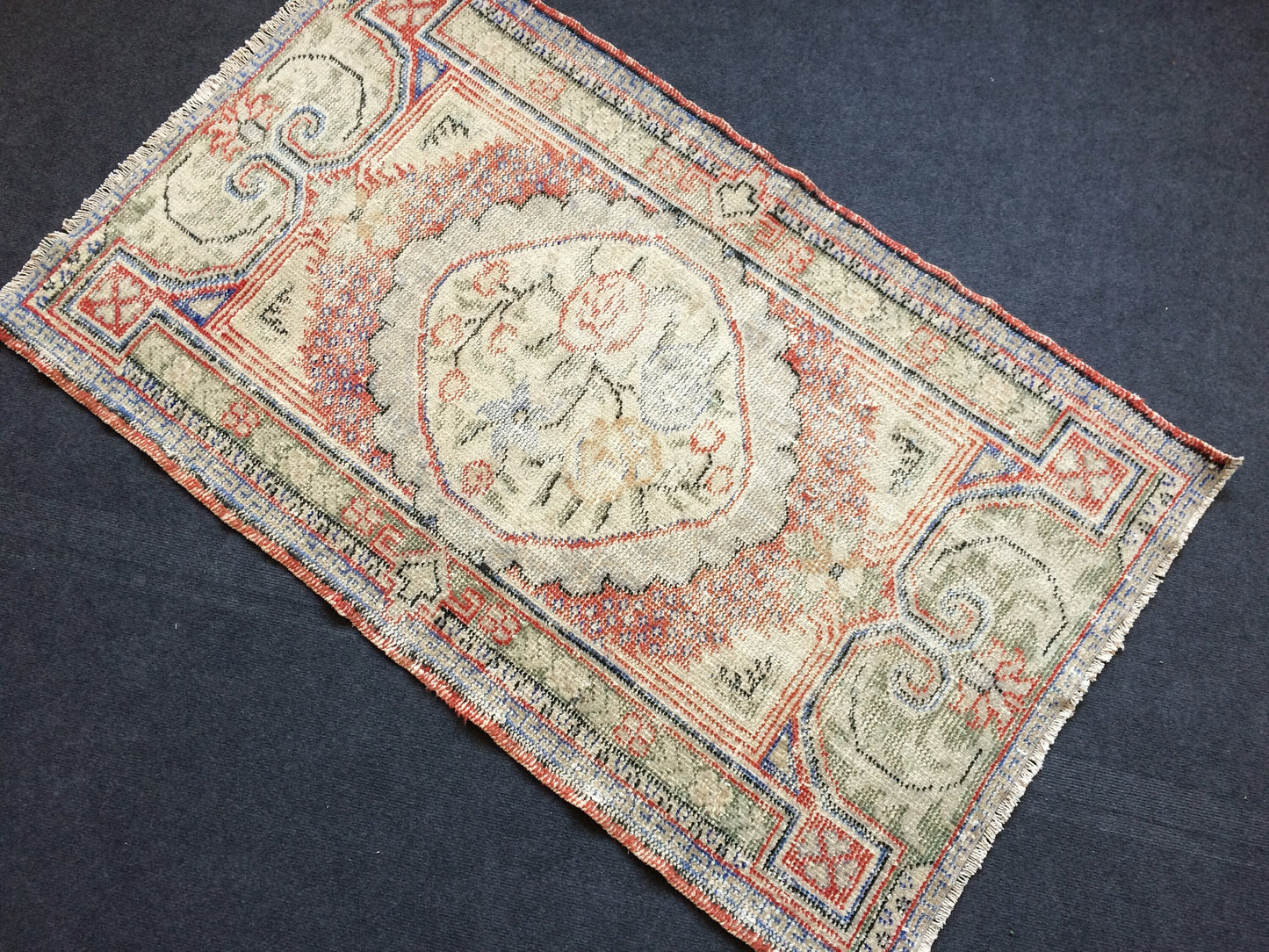 4.9 x 2.10 Turkish Rug Vintage Rug Oushak Rug Distressed Rug