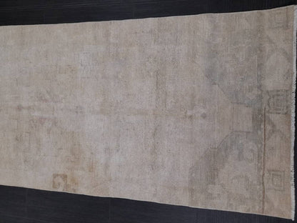 Muted Vintage Runner Rug 2.9 x 11.8 Muted Abstract Turkish Runner Rug XL Vintage Oriental Muted Runner Rug Hallway Runner Soft Wool Runner