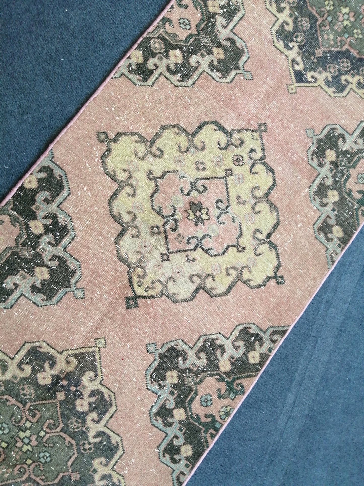 12.5 x 2.7 ft Oushak Runner Rug Turkish Runner Rug Vintage Runner Rug Hallway Runner Rug Kitchen Runner Rug Wool Runner Rug Wool Oushak Rug