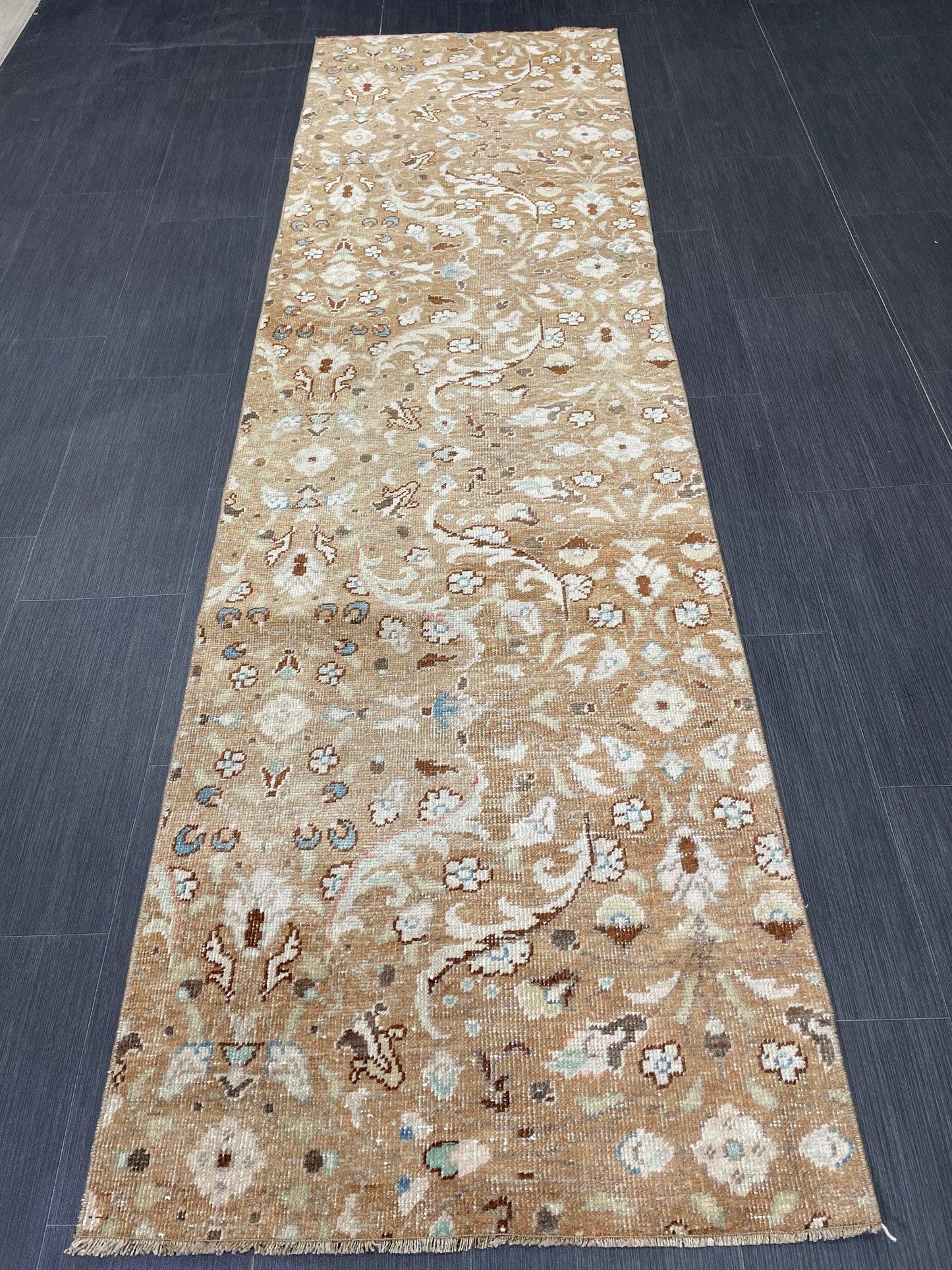 Oriental Runner Rug Turkish Runner Rug Vintage Runner Rug 2.4 x 8.5 Hallway Runner Rug Kitchen Runner Rug Wool Floral Runner Rug