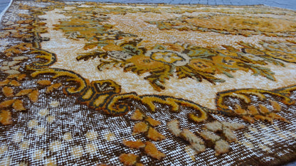 LARGE AREA RUG, Vintage Oriental Oushak Rug , Vintage  Rugs, Turkish Rug, Oushak Rug, vintage Rug, Wool Rug