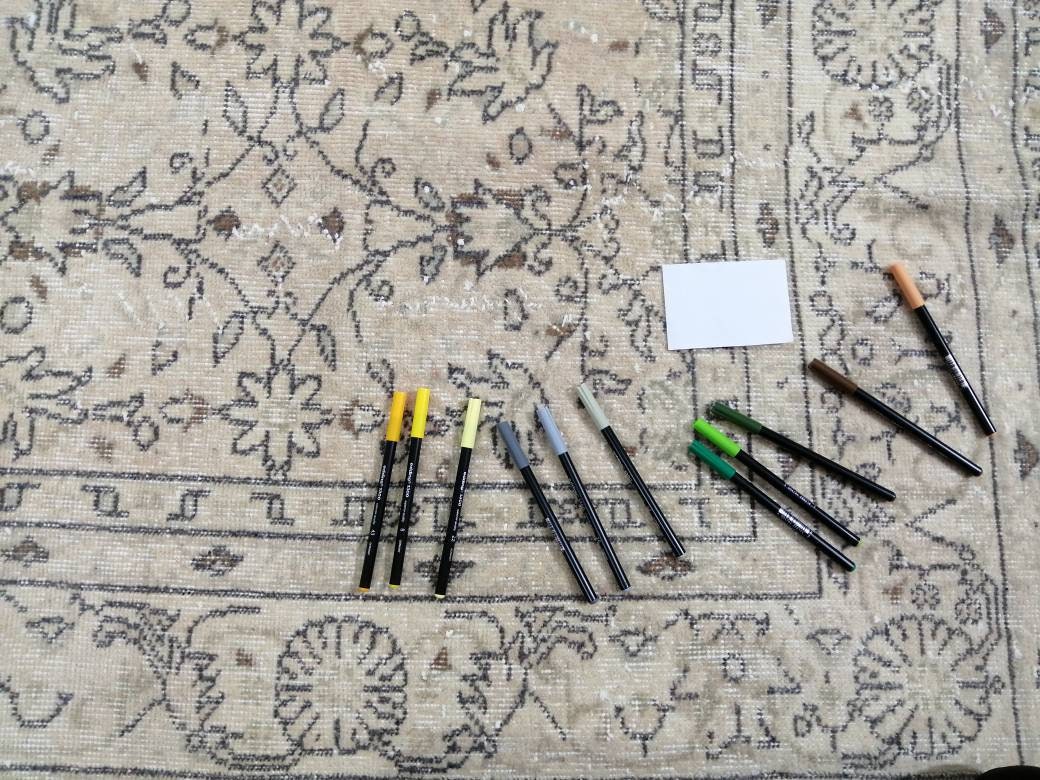 8.3 x 12.4 Large OUSHAK RUG, TURKISH Oushak Rug, Vintage Rug, Vintage Persian Rug, Wool Oriental Rug, Handmade Rug, 9x12 Vintage Muted Rug