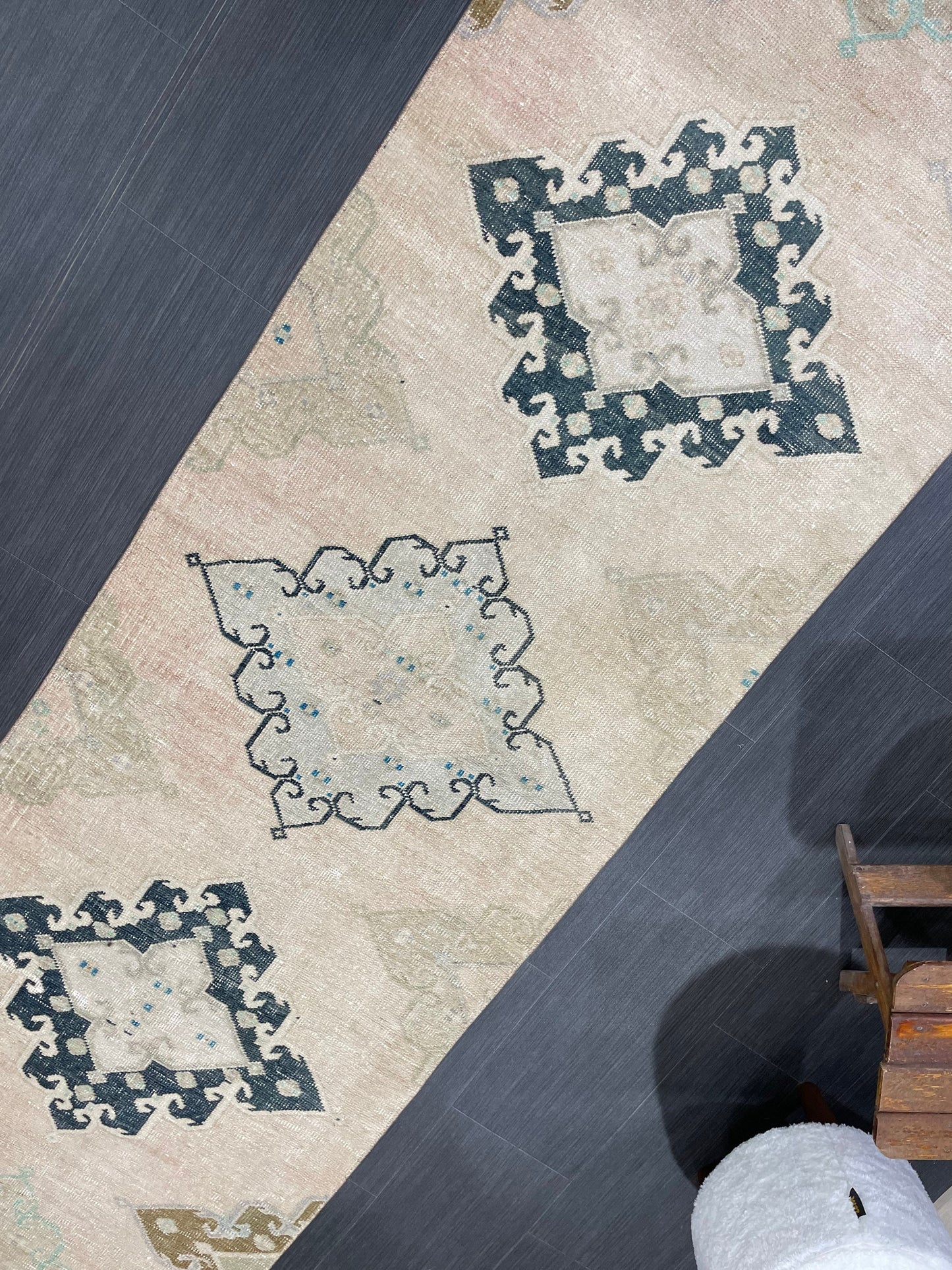 Oushak Runner Rug Turkish 2.7 x 13 Runner Rug Vintage Runner Rug Hallway Runner Rug Kitchen Runner Rug Wool Runner Rug Handmade Rug