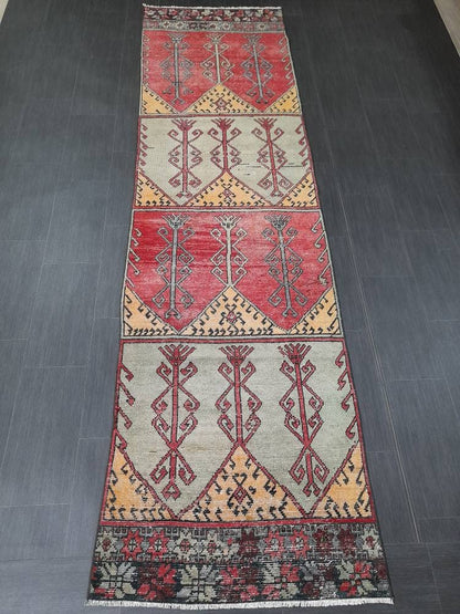 Oushak Runner Rug 3x11 Turkish Runner Rug Vintage Runner Rug Hallway Runner Rug Kitchen Runner Rug Wool Runner Rug Wool Oushak Rug Nomad Rug