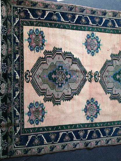 Turkish Rug 5x12, Vintage Rug, Oushak Rug, Oriental Runner Rug
