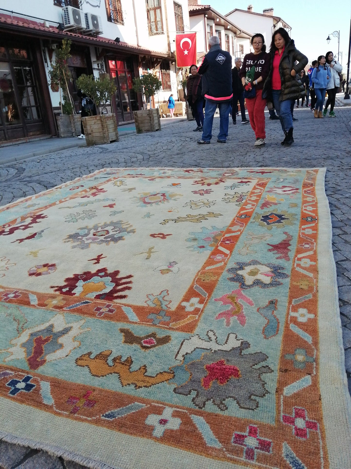 9 by 12 OUSHAK RUG TURKISH Oushak Rug Vintage Oriental Rug  Wool Handmade 9x12 Rug Hand Knotte Rug Hand Made Rugs, Made In Turkey Oushak Rug