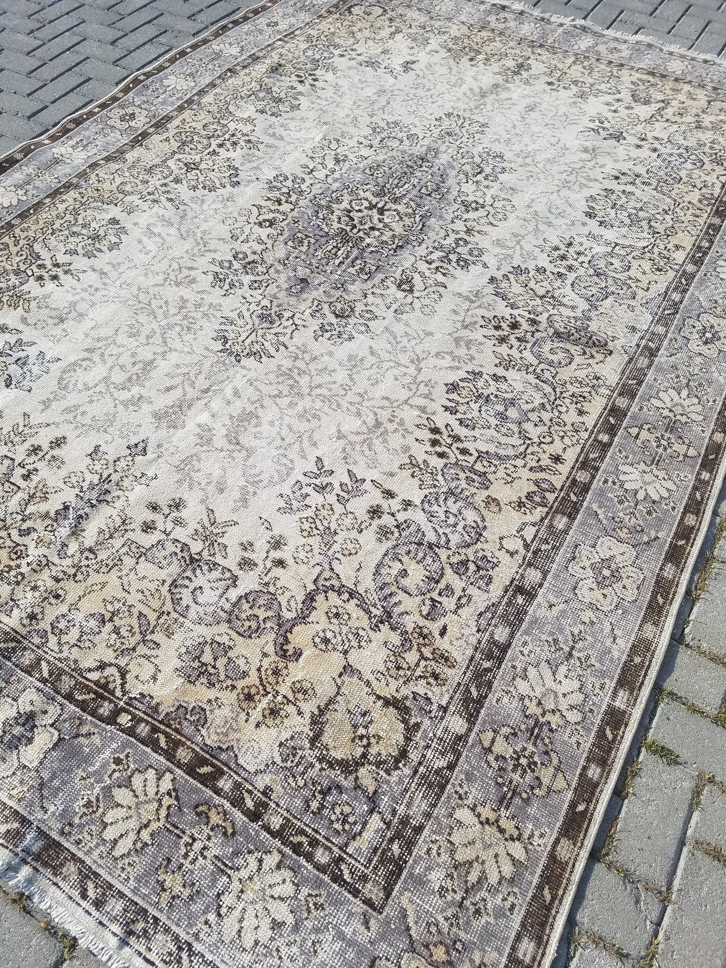 Latge vintage rug 10'4x6'10 knotted turkish rug,area rug