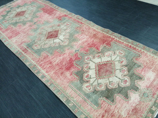 Oushak Runner Rug 3.6 x 10 Vintage Runner Rug Hallway Runner Rug Kitchen Runner Rug Wool Runner Rug Wool Oushak Rug Turkish Runner Rug