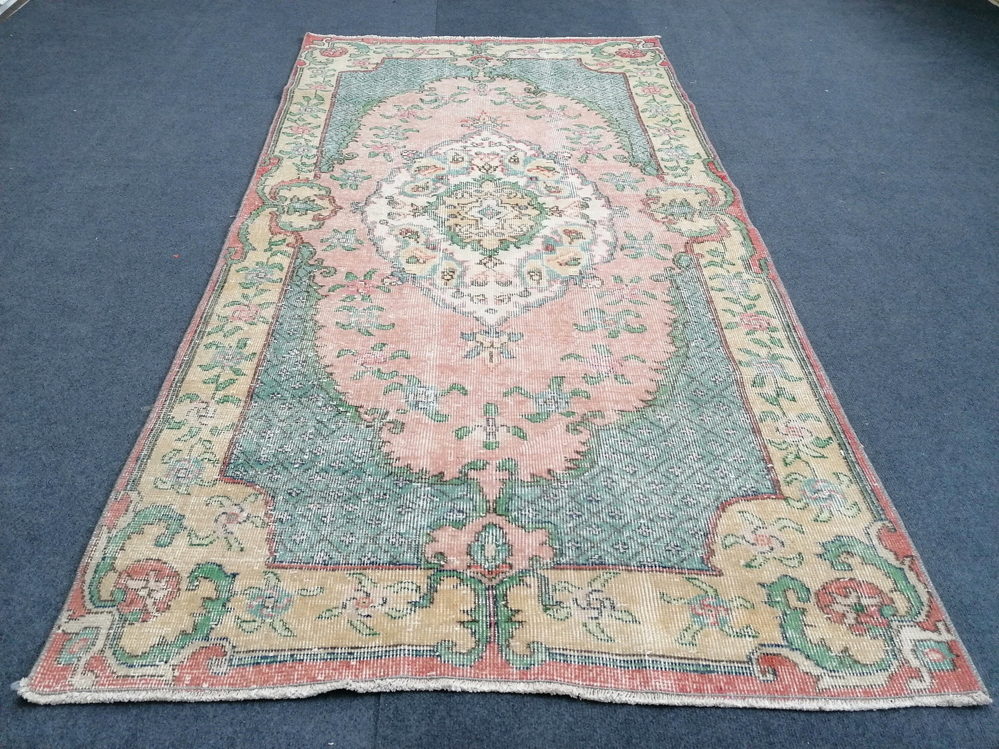 Turkish hand made rugs vintage turkish rugs oushak rug vintage oushak rug, wool rug