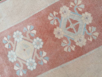 Hallway wool runner 2'5x8'8 turkish runner rug, vintage handmade runner rug, kitchen runner