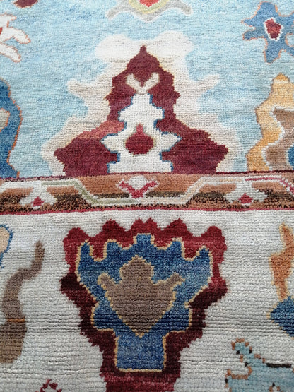 12.7 x 9.4 OUSHAK RUG, TURKISH Oushak Rug, Vintage Oushak  Rug, Rug, Wool Oushak Rug Hand Made Rugs, Made In Turkey 9x13 9x12 Rug