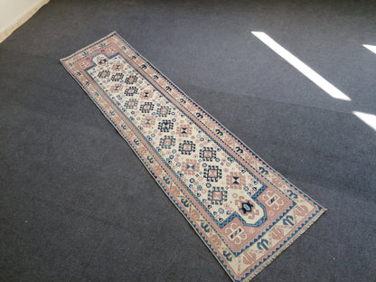 2.3 x 9 turkish runner rug - vintage runner rug, oushak  handmade rug - kitchen rug