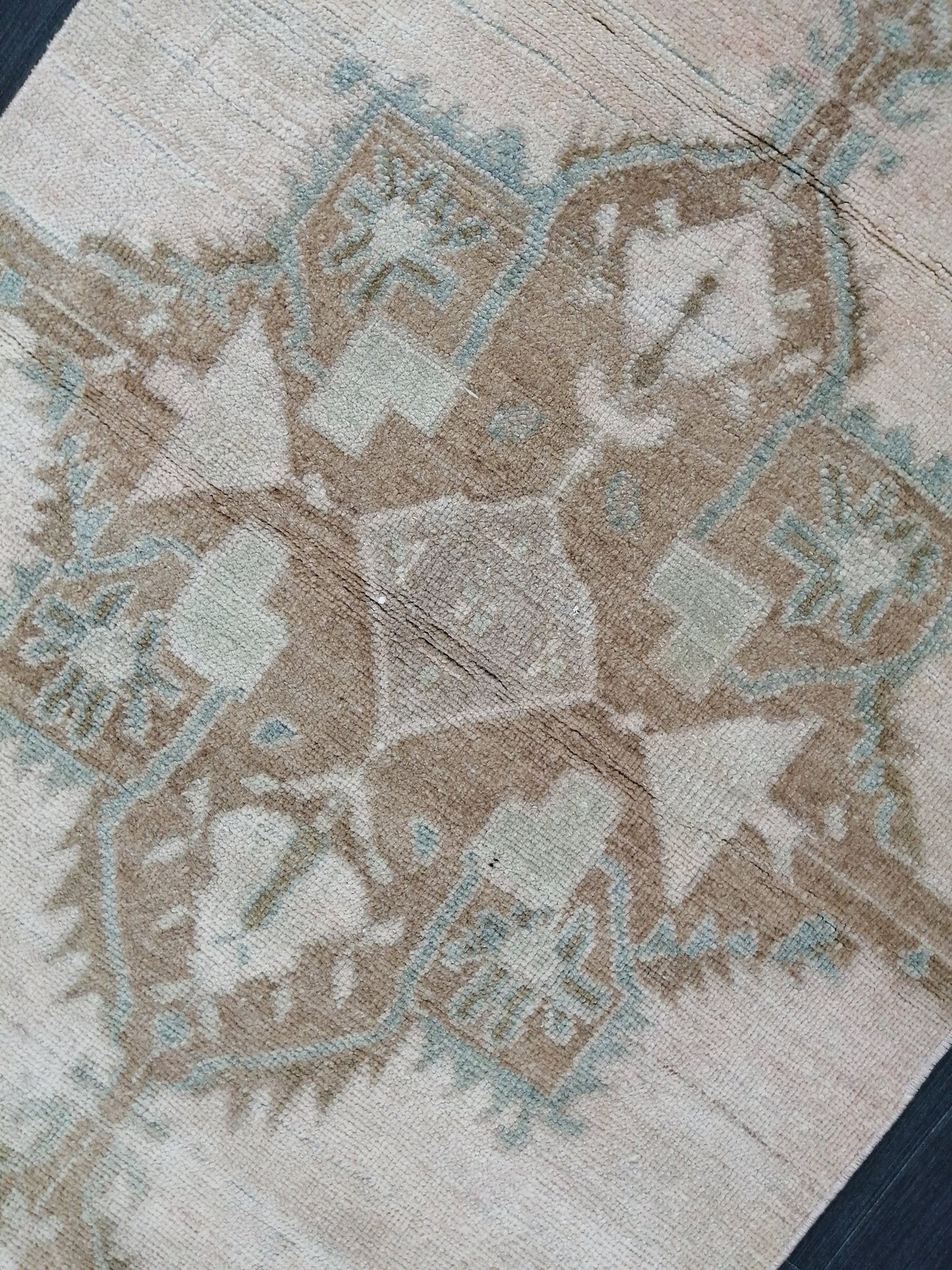 Muted Vintage Runner Rug 2.7 x 10.4 Turkish Runner Rug Vintage Runner Rug Hallway Runner Rug Kitchen Runner Rug Wool Runner Wool Oushak Rug