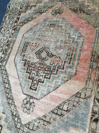 OUSHAK RUG TURKISH Oushak Rug Vintage Oushak Runner Rug Vintage Runner Rug Wool Oushak Rug Hand Made Rugs Vintage Turkish Rug