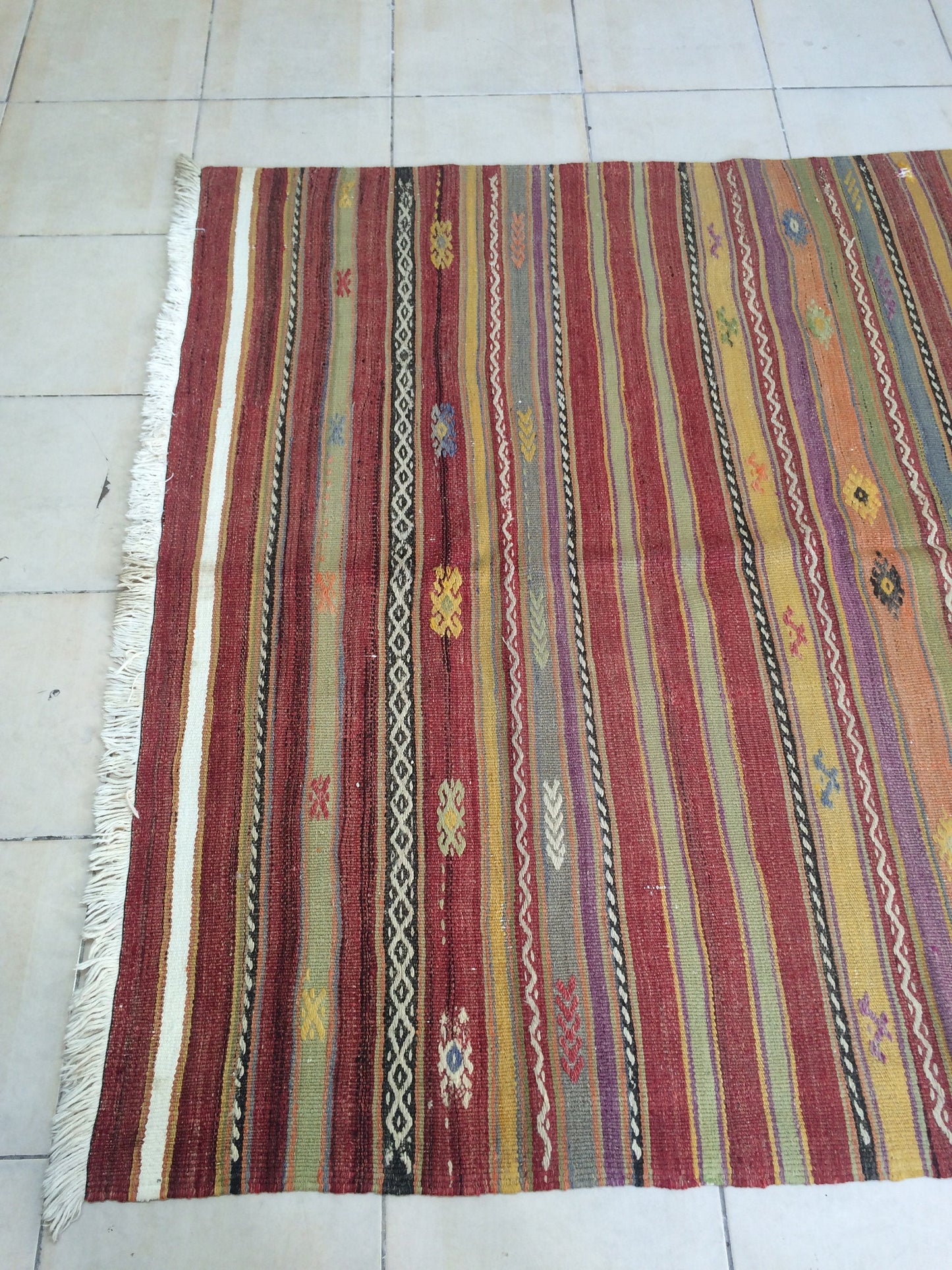 5 x 6 FLAT WOVEN Rugs, Hand Made Flatweave Rug, Oushak Rug, Rustic Rug, Bohemian Rug, Rug Runner, Turkish Rug, Farmhouse Rug, Vintage Rug