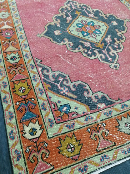 10.9 X 4.8 Oushak Runner Rug Turkish Runner Rug Vintage Runner Rug Hallway Runner Rug Kitchen Runner Rug Wool Runner Rug Wool Oushak Rug