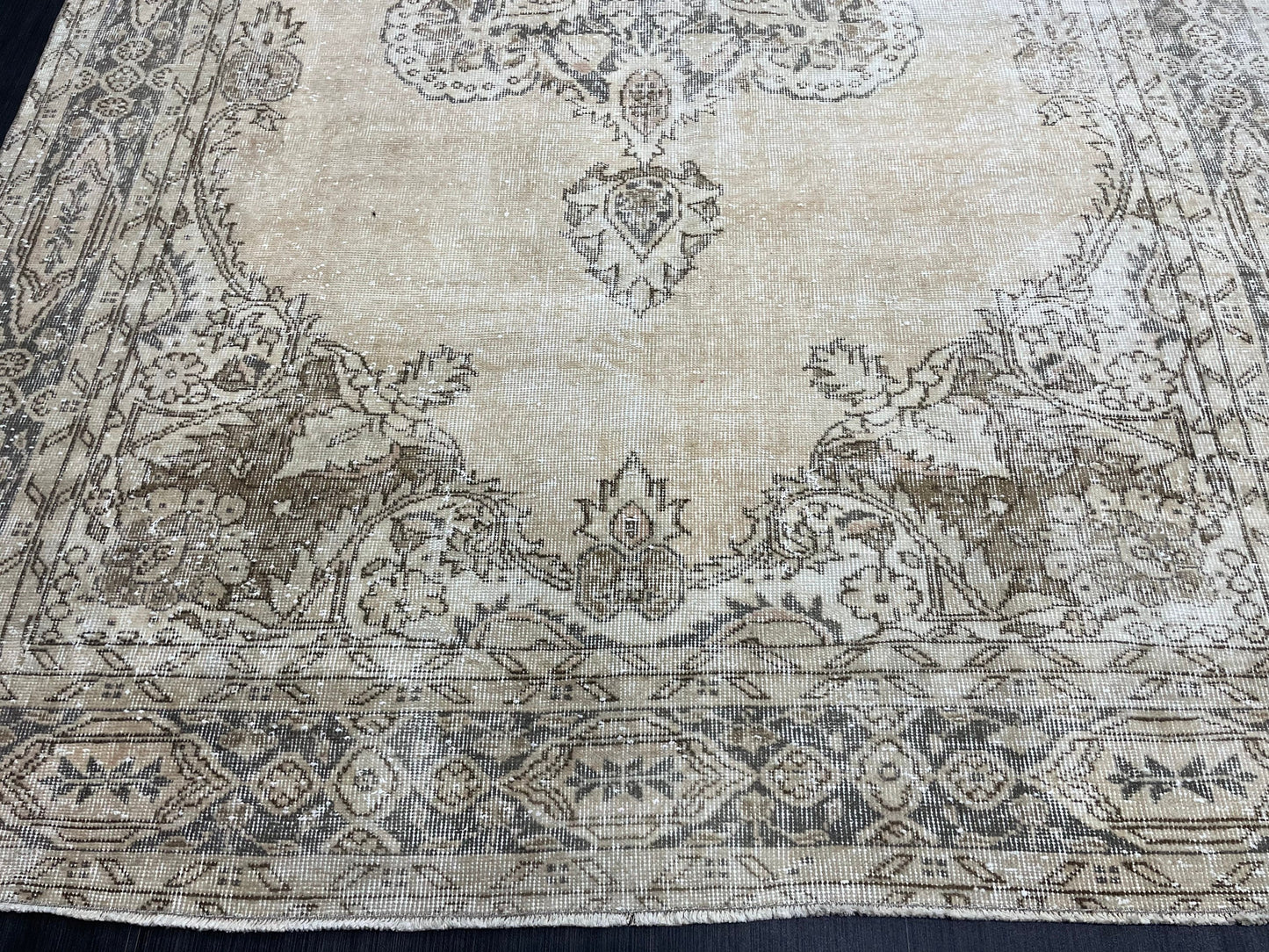 Muted Persian RUG 6.6 x 10.5 Turkish Oushak Rug Vintage Antique Rug Vintage Rug Wool Muted Oriental Rug Handmade Rug Hand Knotted Rug