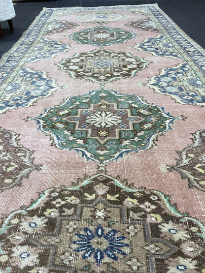 Vintage Runner Rug, Hand Knotted Runner 5 x 11.4 Rug, Turkish Runner Rug, Vintage Runner Rug, Hallway Runner Rug,Quality Kitchen Runner