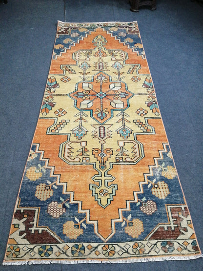 8.2 X 3.4 Oushak Runner Rug Turkish Runner Rug Vintage Runner Rug Hallway Runner Rug Kitchen Runner Rug Wool Runner Rug Wool Oushak Rug