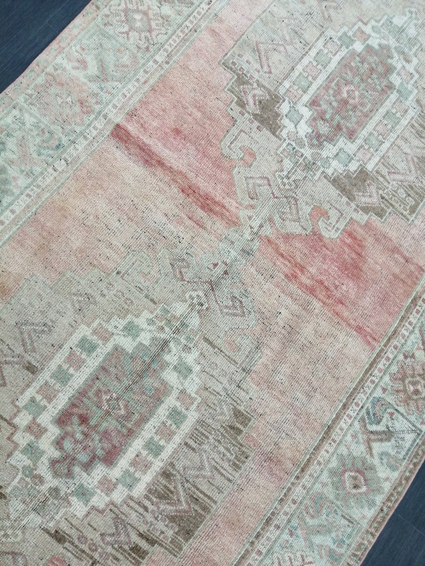 Muted Oushak Runner 4.8 x 10.5 Turkish Runner Rug Vintage Runner Rug Hallway Runner Rug Kitchen Runner Rug Wool Runner Rug Wool Oushak Rug