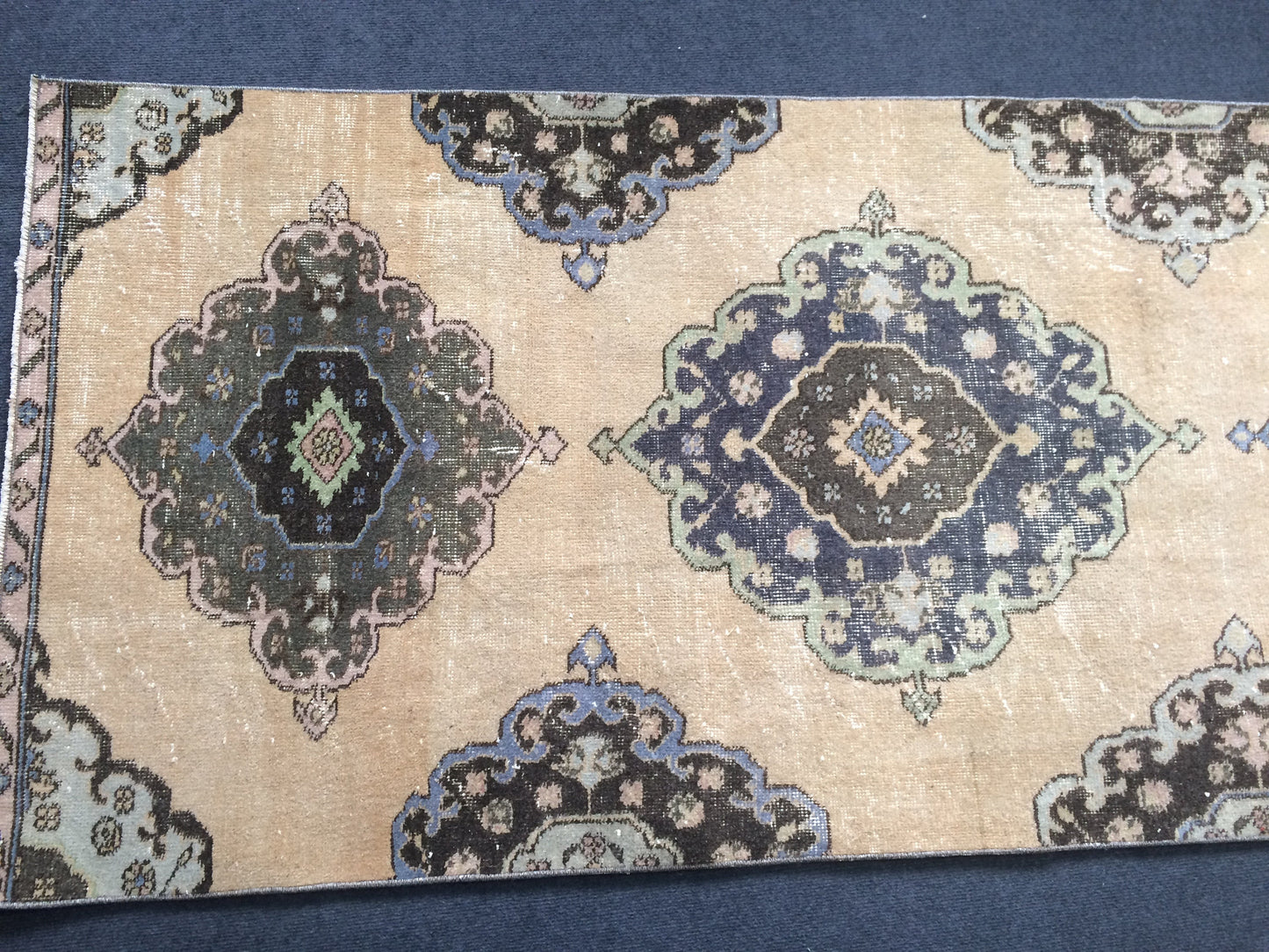 12.2 x 3 Oushak Runner Rug Turkish Runner Rug Vintage Runner Rug Hallway Runner Rug Kitchen Runner Rug Wool Runner Rug Oushak Runner