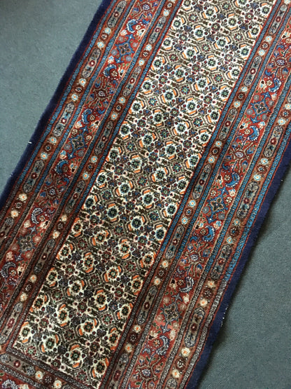 3x6 feet vintage wool long runnner rug, handmade blue kitchen floor long runner, bedroom area mini runner, bathroom mini runner,bohemian rug