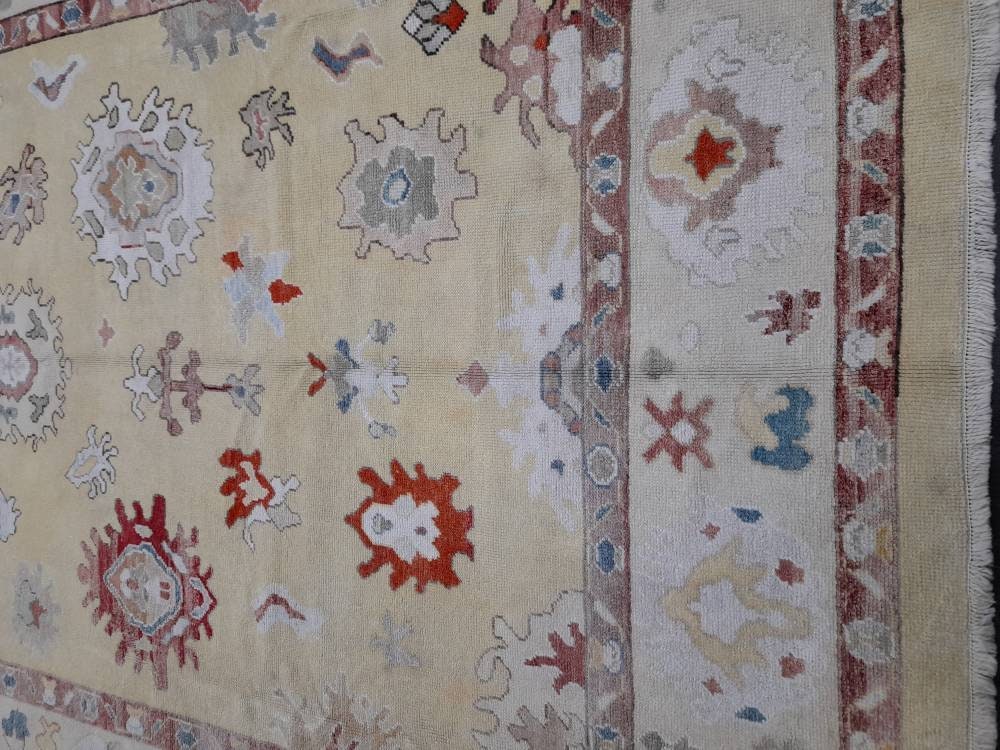 9 x 12 Muted Turkish RUG  TURKISH Oushak Rug Muted Oushak Rug Vintage Rug Wool Oushak 9x12 Rug Hand Made Rug Authentic Oushak Rug