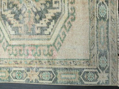 Turkish Runner Rug 3.9 x 11 Muted Vintage Runner Persian Hallway Runner Rug Kitchen Runner Rug Oriental Distressed Runner Rug Muted  RUNNER