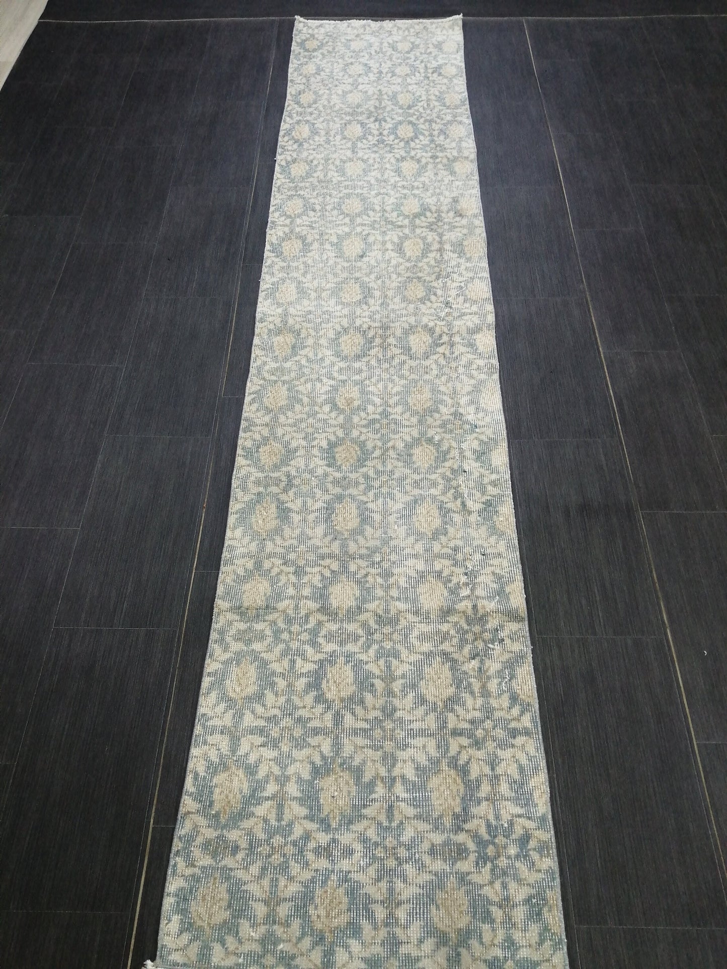 Floral Oushak Runner Rug 10.3 x 2 Turkish Runner Rug Vintage Runner Rug Hallway Runner Rug Kitchen Runner Rug Wool runner vintageturkish_rug