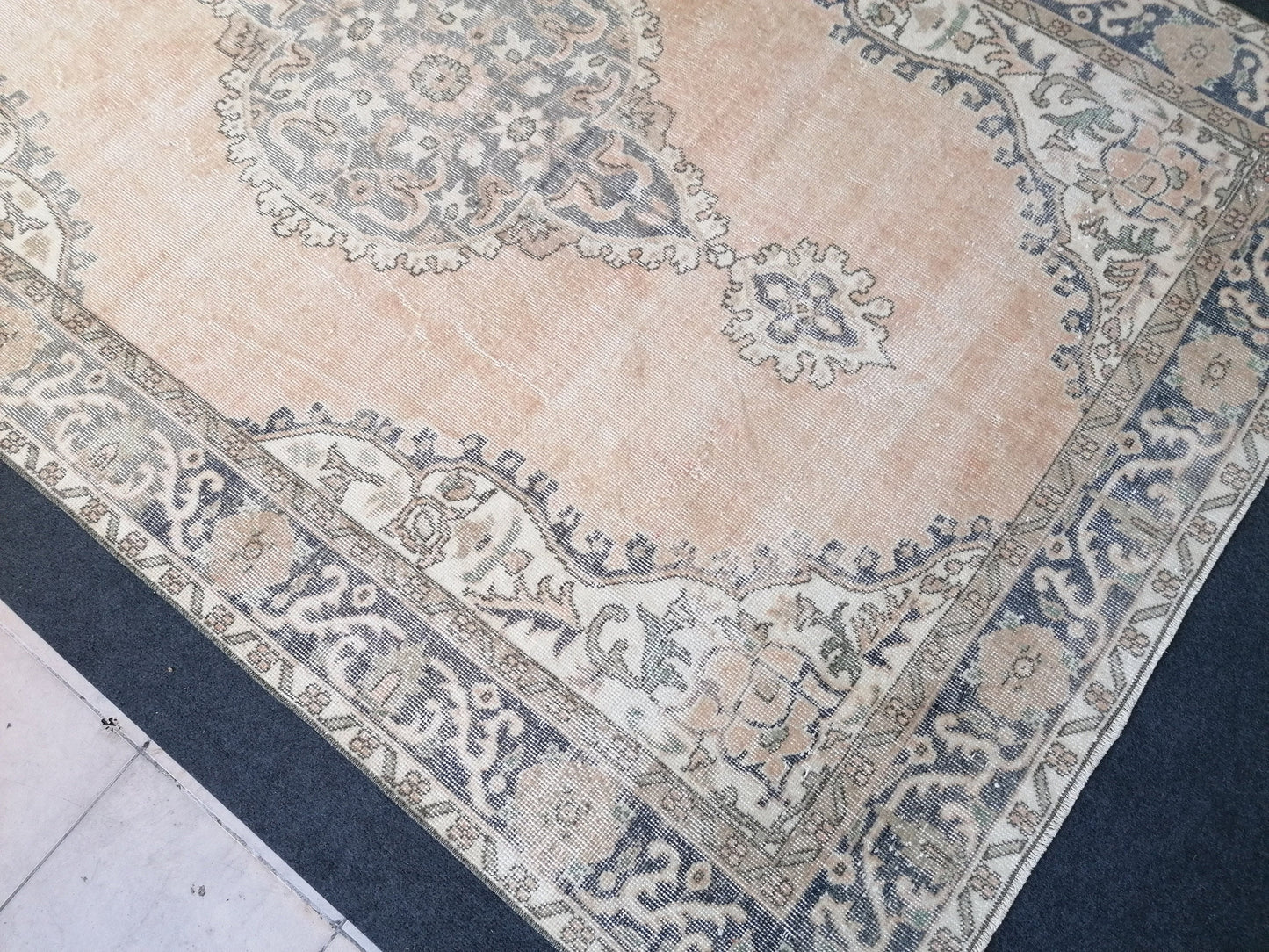 5.8 x 8.10 large oushak rug turkish rug vintage wool oushak rug handmade rugs