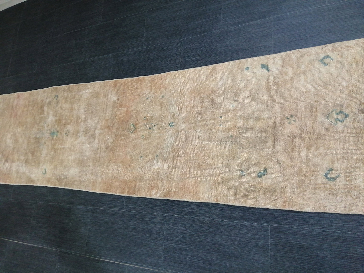 2.3 x 12.3 Muted Oushak Runner Rug Turkish Runner Rug Muted Vintage Runner Rug Washedout  Hallway Runner Rug Kitchen Runner Rug Wool Runner