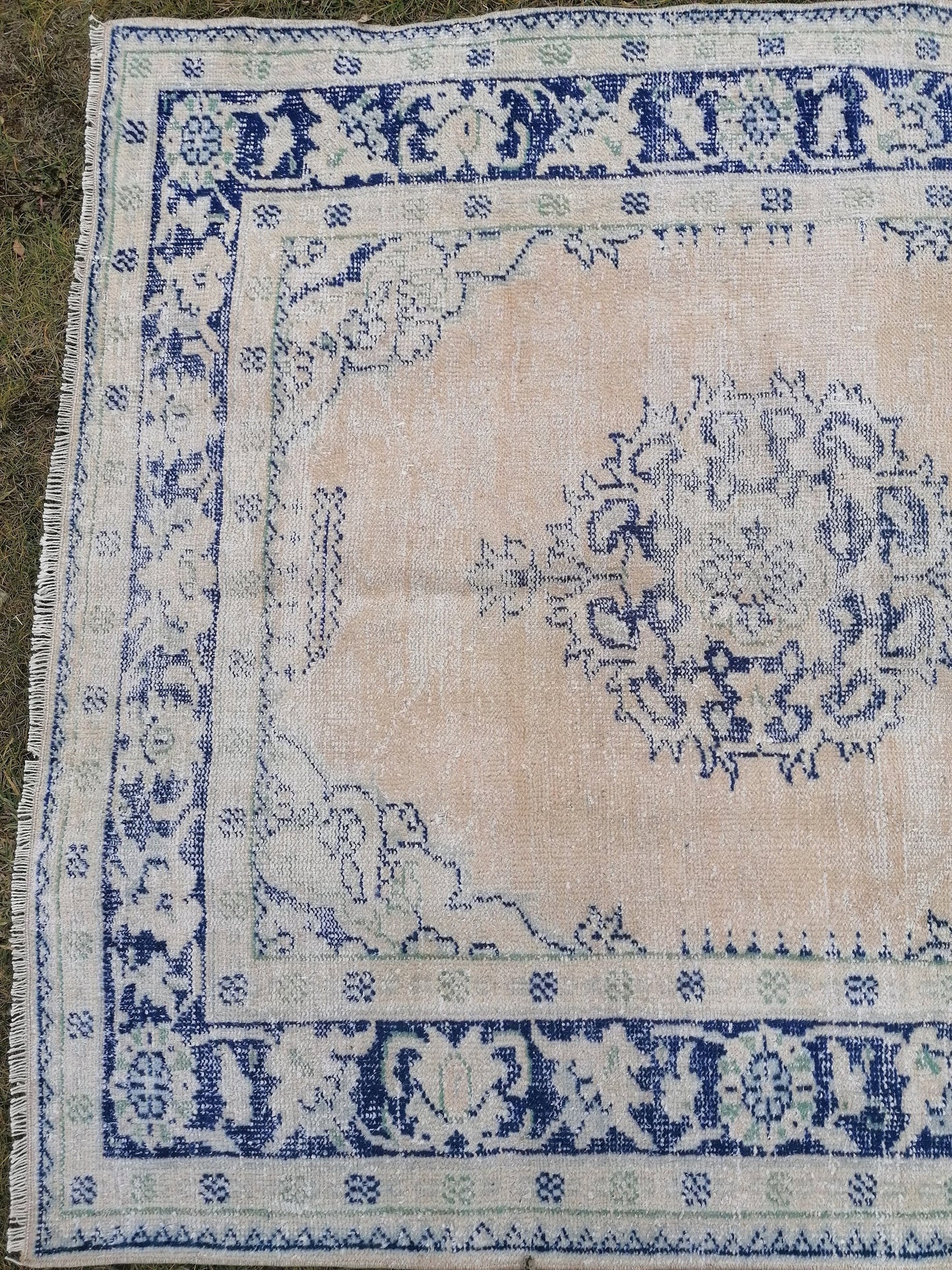 13x4'6 distressed antique oushak turkish runner, vintage runner turkish runner rug,kitchen runner rug, vintage rug,vintage anatolian  runner