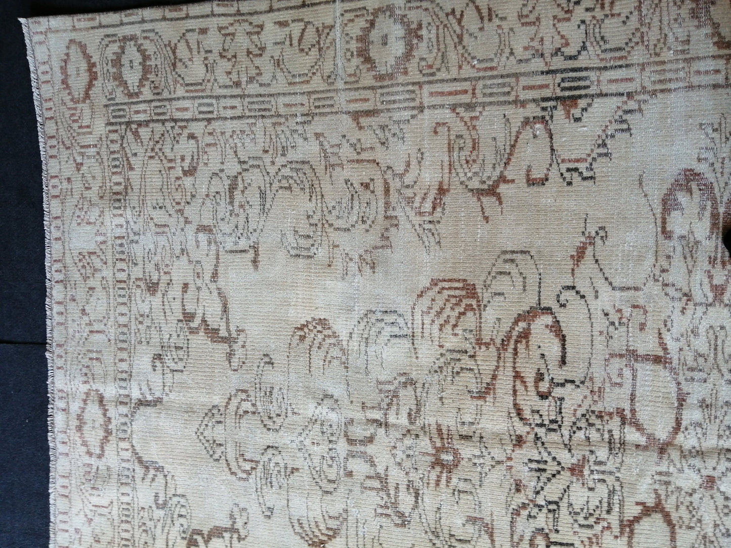 Muted Vintage Rug TURKISH HAND MADE Rug 6x9 Vintage Turkish Rugs  Oushak Rug Oriental Rug, Turkish Oushak Rug, Vintage  Rug, Wool Rug