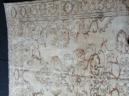 Muted Vintage Rug TURKISH HAND MADE Rug 6x9 Vintage Turkish Rugs  Oushak Rug Oriental Rug, Turkish Oushak Rug, Vintage  Rug, Wool Rug