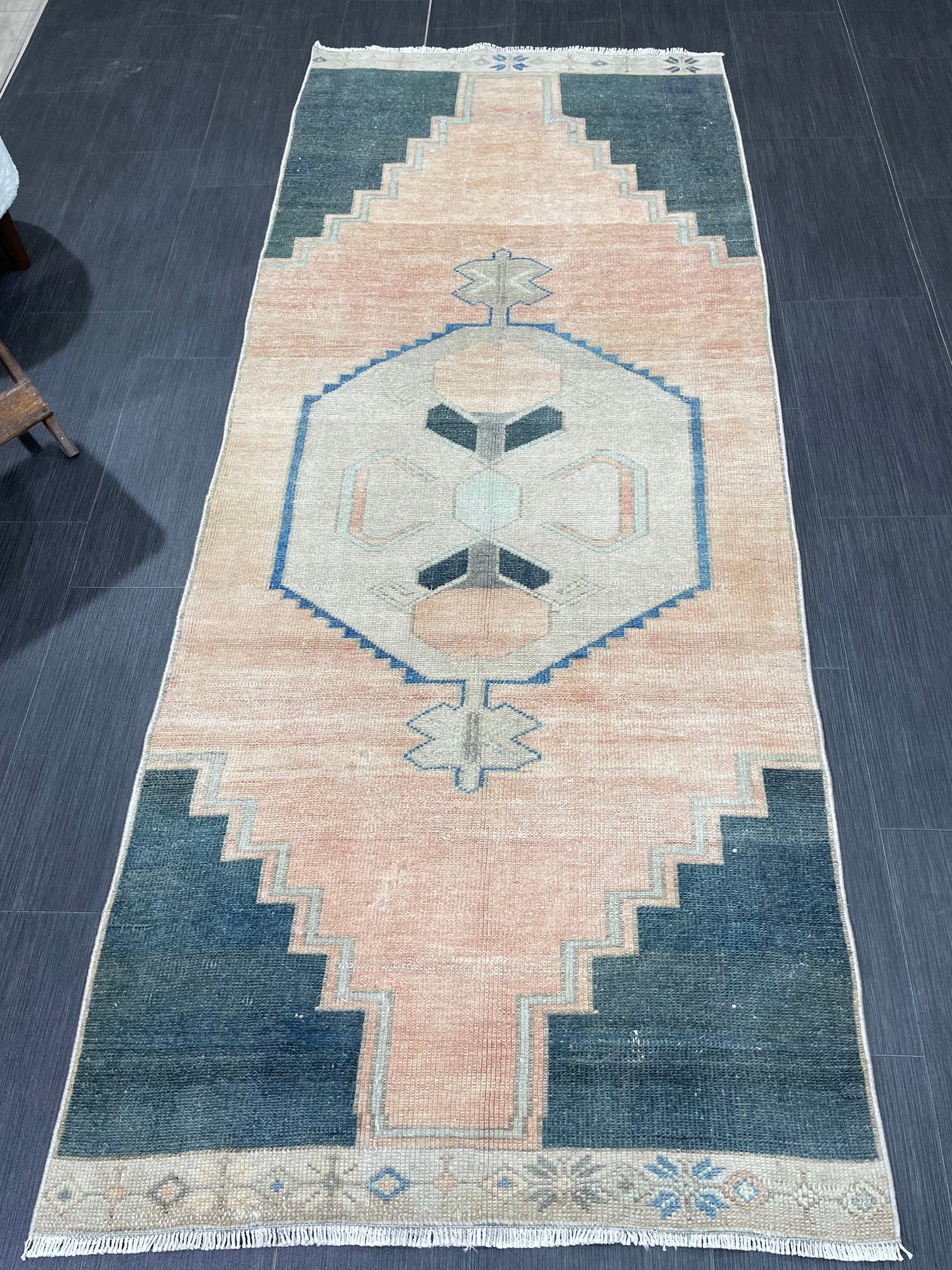 Handmade Rug Oushak 3.1 x 7.5 Rug Hand Knotted Rug, Antique Rug, Rug Runner, Turkish Rug, Farmhouse Rug, Vintage Rug, Wool rug