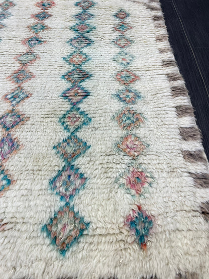 Antique Wool Rug, Vintage Shaggy 3.5 x 5.4 Rug, High Wool Pile Rug,  Plush Rug, Handmade Rug, Hand Knotted Rug, Turkish Rug, Nomad Rug, Rear