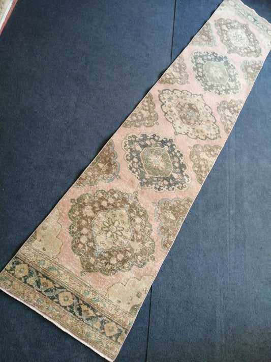 11.10 x 2.5 Oushak Runner Rug Turkish Runner Rug Vintage Runner Rug Hallway Runner Rug Kitchen Runner Rug Wool Runner Rug Wool Oushak Rug