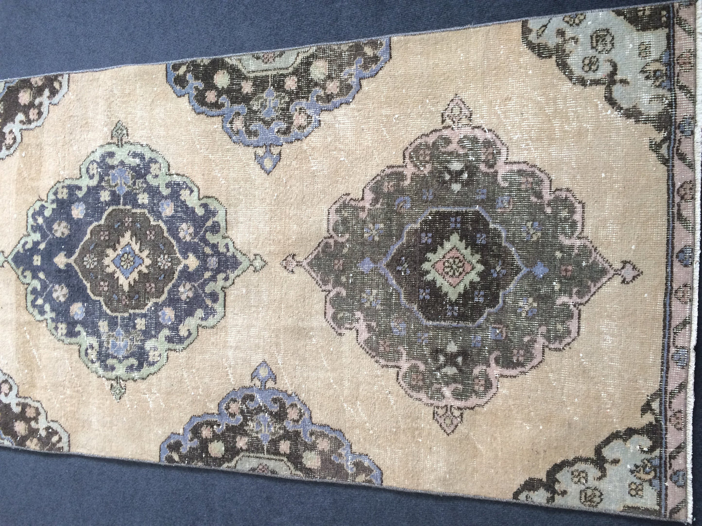 12.2 x 3 Oushak Runner Rug Turkish Runner Rug Vintage Runner Rug Hallway Runner Rug Kitchen Runner Rug Wool Runner Rug Oushak Runner