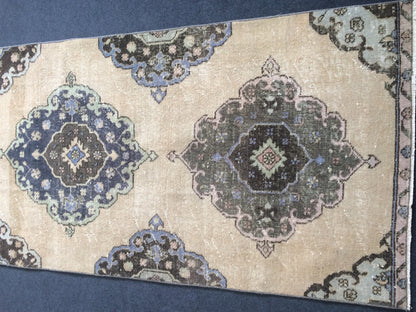 12.2 x 3 Oushak Runner Rug Turkish Runner Rug Vintage Runner Rug Hallway Runner Rug Kitchen Runner Rug Wool Runner Rug Oushak Runner